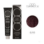 Vopsea crema pentru par COT Trinity Haircare 6/46 Blond inchis rosu mov, 90 ml, Colours of Trinity