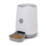 Dispenser smart pentru hrana PETONEER Nutri pentru animale, 3.7L, WiFi, Control vocal si aplicatie, Alb