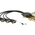 Delock PCI Express Card 4 x Serial cu alimentare cu tensiune - adaptor serial - PCIe 2.0 - RS-232 x 4