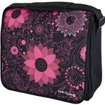 Geanta de umar tip messenger HERLITZ Be.Bag Black Ornament Flowers, HERLITZ