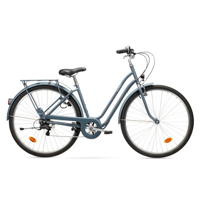 Bicicletă de oraș Elops 120 cadru jos albastru