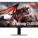 Monitor Gaming OLED SAMSUNG Odyssey G8 LS32DG802SUXDU, 32", 4K UHD, 240Hz, AMD FreeSync Premium Pro, HDR10+, argintiu