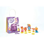 Pusculita cu accesorii surpriza si figurina Pocket Money Piggies Mov, 