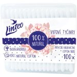 Linteo Natural bețișoare din bumbac cutie 100 buc, Linteo