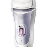 Epilator Remington Smooth&Silky 7 in 1 EP7035, Discuri metalice, 40 pensete, Acumulator Li-Ion, 7 accesorii, Perie exfolianta, Pila pedichiura, 2 viteze, Utilizare umeda/uscata, Alb/Mov