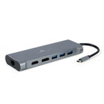 Hub USB USB-C 1x microSD Card Reader  1x SD Card Reader  1x DisplayPort    1x HDMI    1x miniJack 3.5mm    1x RJ-45    1x USB-C    1x VGA    4x USB-A 3.1  Gri, Gembird