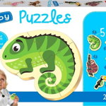 Puzzle 5 in 1 Educa Baby - Tropical animals