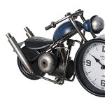 Ceas masa motocicleta metal negru albastru Charles 32 cm x 10.5 cm x, Bizzotto