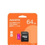 CARD 64 GB MICROSD + ADAPTOR ADATA CLASA 10 enGross, 