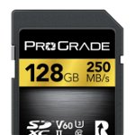 Card memorie SDXC UHS-II ProGrade 128GB V60 U3 (Gold), Prograde