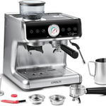 Espressor profesional manual cu rasnita de cafea, Polti Coffea G50S, 2,8l, 1550W,15 bar, pentru espresso si cappuccino