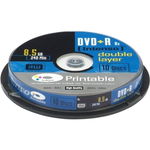 Mediu optic Intenso DVD-R 8.5GB 8 x 10 bucati Printabil