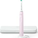 Periuta de dinti sonica electrica Philips Sonicare Seria 3100 HX3673/11, 31000 miscari/minut, 1 mod de curatare, senzor presiune, functia BrushSync, 1 cap de periere, toc de transport, Roz pastel, Philips