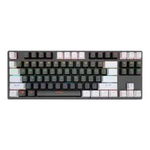 Tastatura gaming, mecanica Spicy Black, K 550, 87 taste ,7 moduri iluminare led, Usb, Rgb, culoare negru cu alb