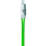 Lampa in miniaturaS WITH WIRED LEAD WITH LED LAMP - 230V ac - 0,6W GREEN - CABLE COLOUR: GREEN - CHORUS, Gewiss