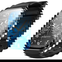 Ceas Smartwatch Hoco cu Functie Apelare, Ecran AMOLED 1.96 inch, Rezistent la apa IP67, Model Y28, Negru Engros, 