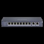 Switch Hikivision DS-3E0310P-E M, 8 porturi PoE si 2 porturi gigabit