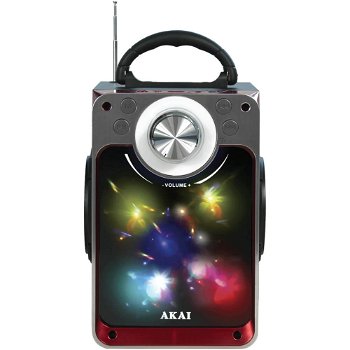 Boxa portabila AKAI, Bluetooth cu USB/SD/AUX si radio FM, 6W, Negru, CEU7300-BT, AKAI