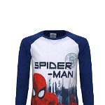 Bluza maneca lunga, bumbac, Spider Man, bluemarin, Disney