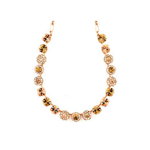 Colier placat cu Aur roz de 24K, cu cristale Swarovski, Jackie | 3084-39132RG, Roxannes - Mariana Jewellery
