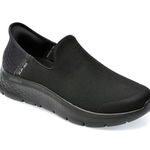 Pantofi SKECHERS negri, GO WALK FLEX, din material textil, Skechers