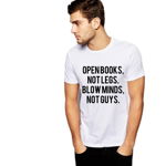 Tricou alb barbati Open Books, theiconic