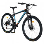 Bicicleta MTB-HT Velors Challange V27/10A, Roti 27.5 Inch, 21 Viteze, Cadru Negru