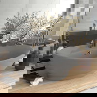 vidaXL Chiuveta lux cu preaplin gri inchis mat 58 5x39cm ceramica oval