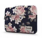 Husa laptop Canvaslife Sleeve 15/16 inch Navy Rose, Canvaslife