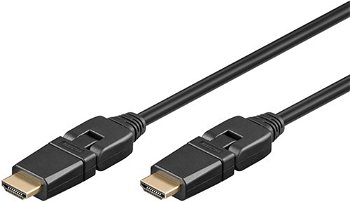 
Cablu HDMI High Speed, cu Ethernet, 360°, 5m, Goobay
