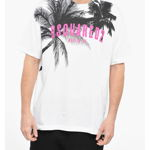 DSQUARED2 Palms Slouch T-Shirt With Graphic Print White, DSQUARED2