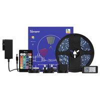 Banda LED Sonoff Wifi RGB L2 5m, Sincronizare Muzica, IP65, Wifi, Bluetooth, Telecomanda