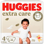 Scutece Huggies, Extra Care Jumbo, Nr 4, 8-16 kg, 33 buc, Huggies