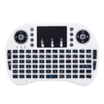 Tastatura wireless techstar® i8, alb, air mouse touchpad 2.4ghz pentru android tv si mini pc