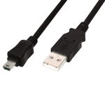 Cablu Assmann, USB 2.0/Mini USB, 3m, Negru, Digitus