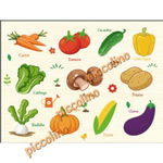 Puzzle de lemn cu legume, 