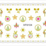 Sticker Nail Art Lila Rossa pentru Craciun, Revelion si Iarna XF6104, Lila Rossa