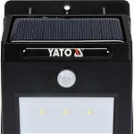 Lampa solara de perete YATO cu senzor miscare 6 LED SMD 120lm, YATO