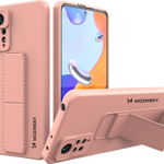 Wozinsky Wozinsky Kickstand Case elastyczne silikonowe etui z podstawką Xiaomi Poco X4 Pro 5G różowy, Wozinsky