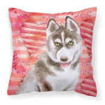 Caroline`s Treasures Siberian Husky Grey Love Fabric pernă decorativă Multicolore 18H x18W, 