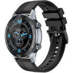 Smartwatch ZTE Watch GT, oximetru SpO2, GPS, bratara silicon, Negru, ZTE