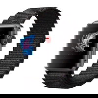 Curea Sport pentru Apple Watch, Nylon, Arici, Negru cu Insertii Colorate - 44 mm Engros, 