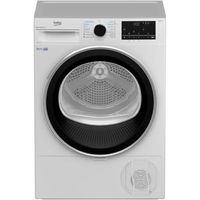 Uscator de rufe Beko B5T68233, Pompa de caldura EcoGentle™, 8 kg, 15 programe, Clasa E, RecycledDry, IronFinish, Hygienic Reresh, SteamCure (Alb), Beko