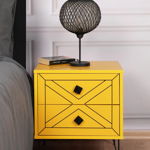 Noptiera Glynn Nightstand, Crem, 40x55x50 cm, Kalune Design