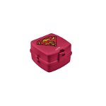 Cutie pentru sandwich de copii Superman plastic rosu 15x14x9 cm Tuffex, TUFFEX