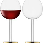 Set 2 pahare vin LSA International Luca Gold Goblet 320ml