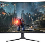 Monitor LED Alienware Gaming AW3225QF Curbat 31.5 inch UHD QD-OLED 0.03 ms 240 Hz HDR G-Sync Compatible & FreeSync Premium, Alienware