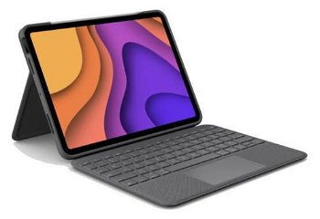 Husa tableta cu tastatura Logitech Folio Touch compatibila cu iPad Air 10.9? (4th Gen), Smart Connector, Gri, Logitech
