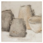 Tablou Abstract Pots, Canvas, Gri, 100x3.5x100 cm