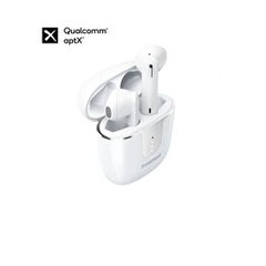 Casti audio wireless, Tronsmart, Onyx Ace 369194, Alb, TWS, Bluetooth 5.0, Touch control, Rezistenta la apa IPX5, CVC 8.0, Baterie 400 mAh